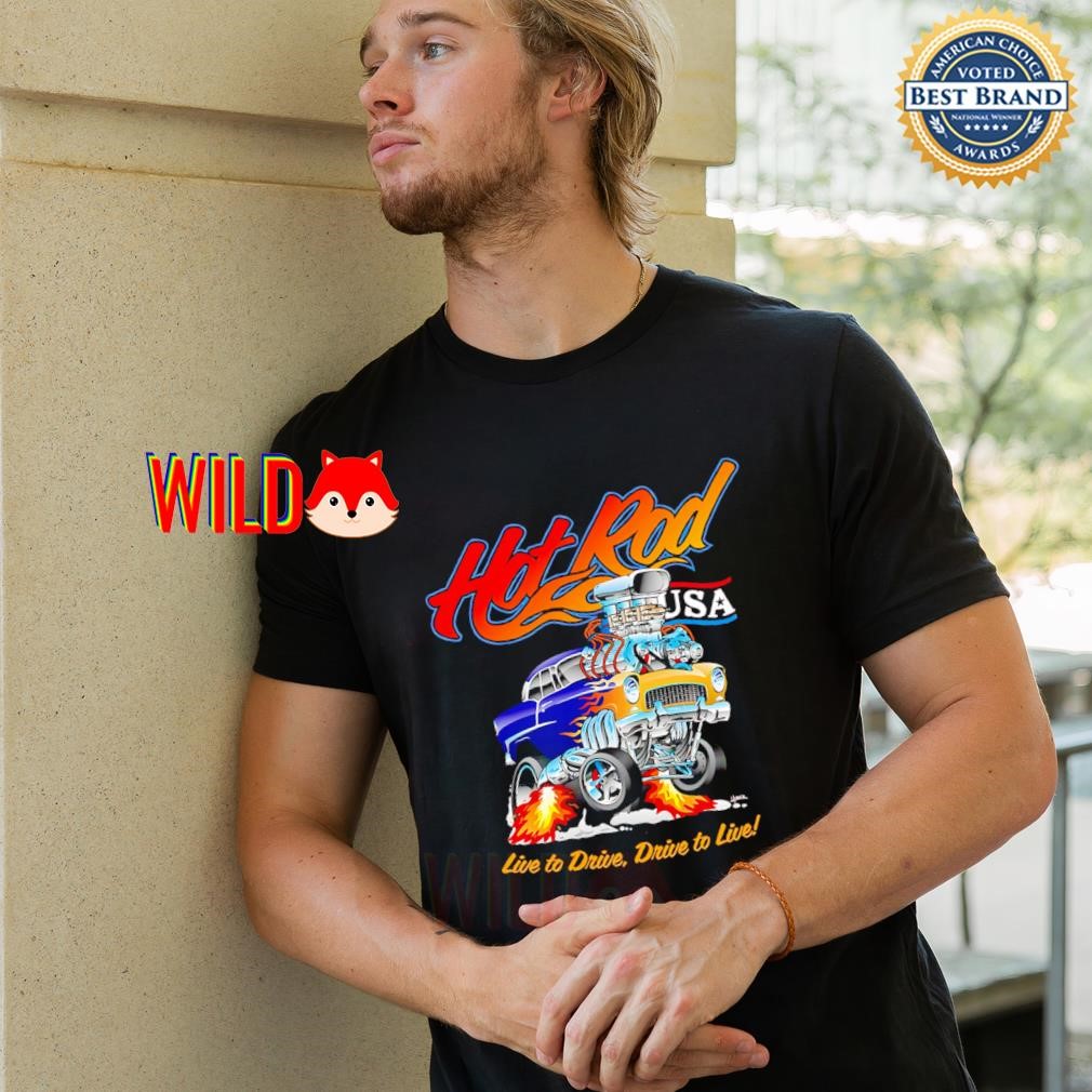 Hotrod USA classic muscle car cartoon race car shirt hoodie sweater long sleeve and tank top