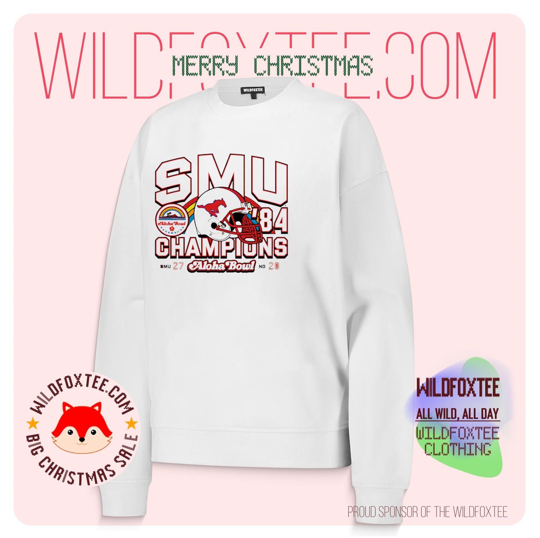 SMU Mustangs football 1984 Aloha Bowl Champs helmet shirt, hoodie 