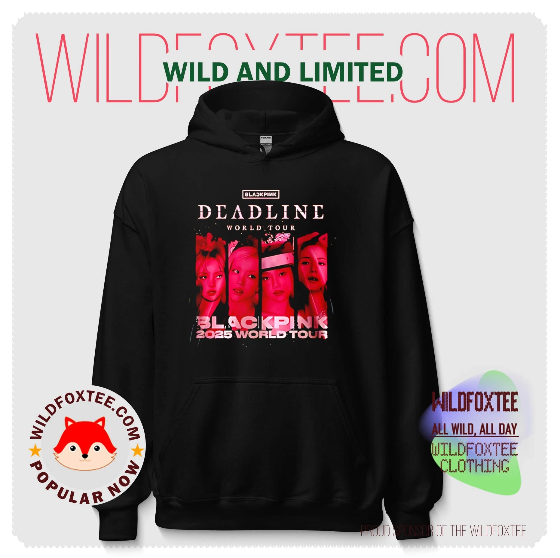 BLACKPINK DEADLINE パーカー BLACKPINK Deadline World Tour 2025 2026 Foil Zip Hoodie