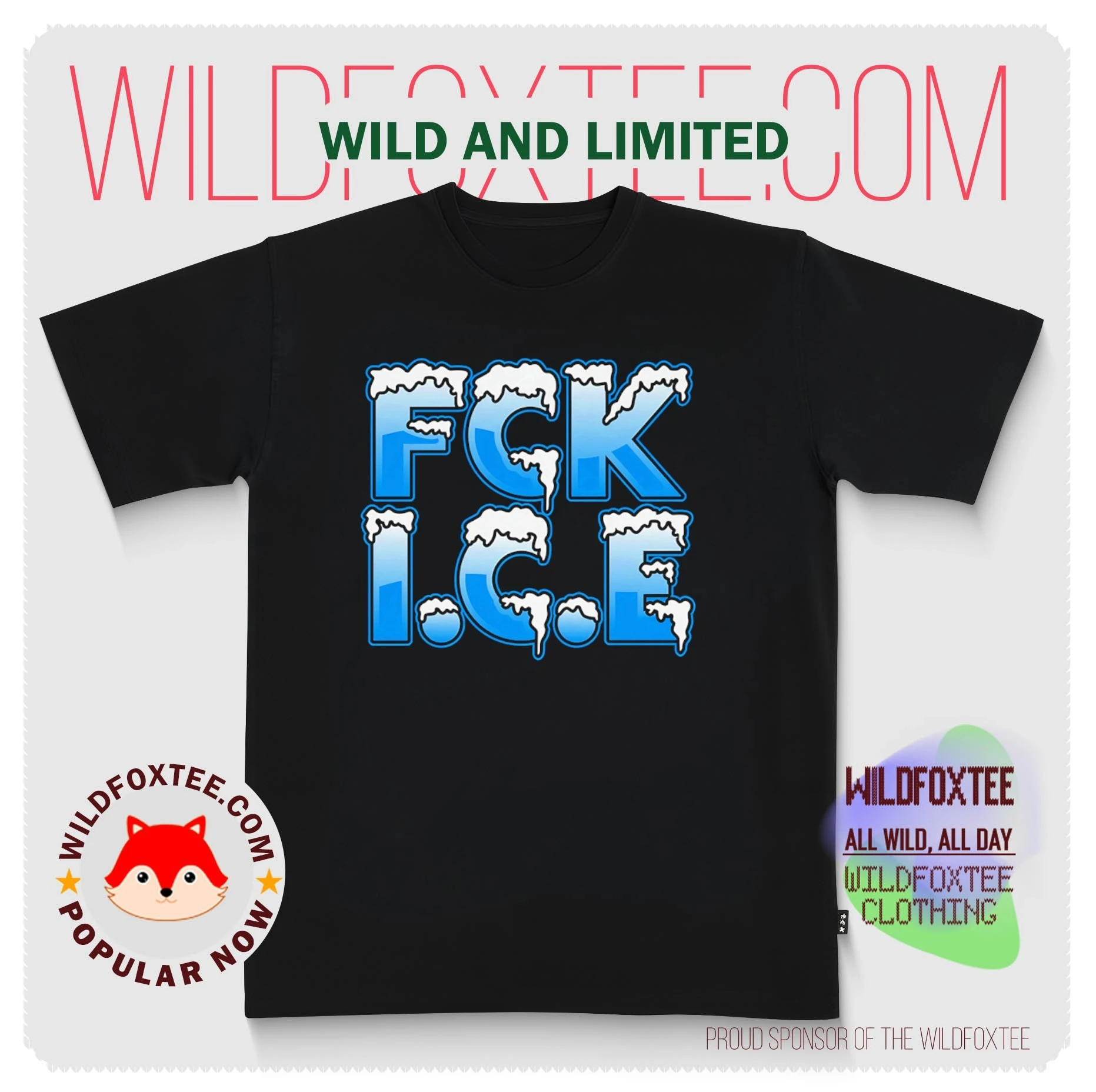 ☆送料関税込み【GLOGANG】FCK ICE Tee F-LAGSTUF-F(フラグスタフ)｜ice logo tee｜正規通販取扱店 In STATE