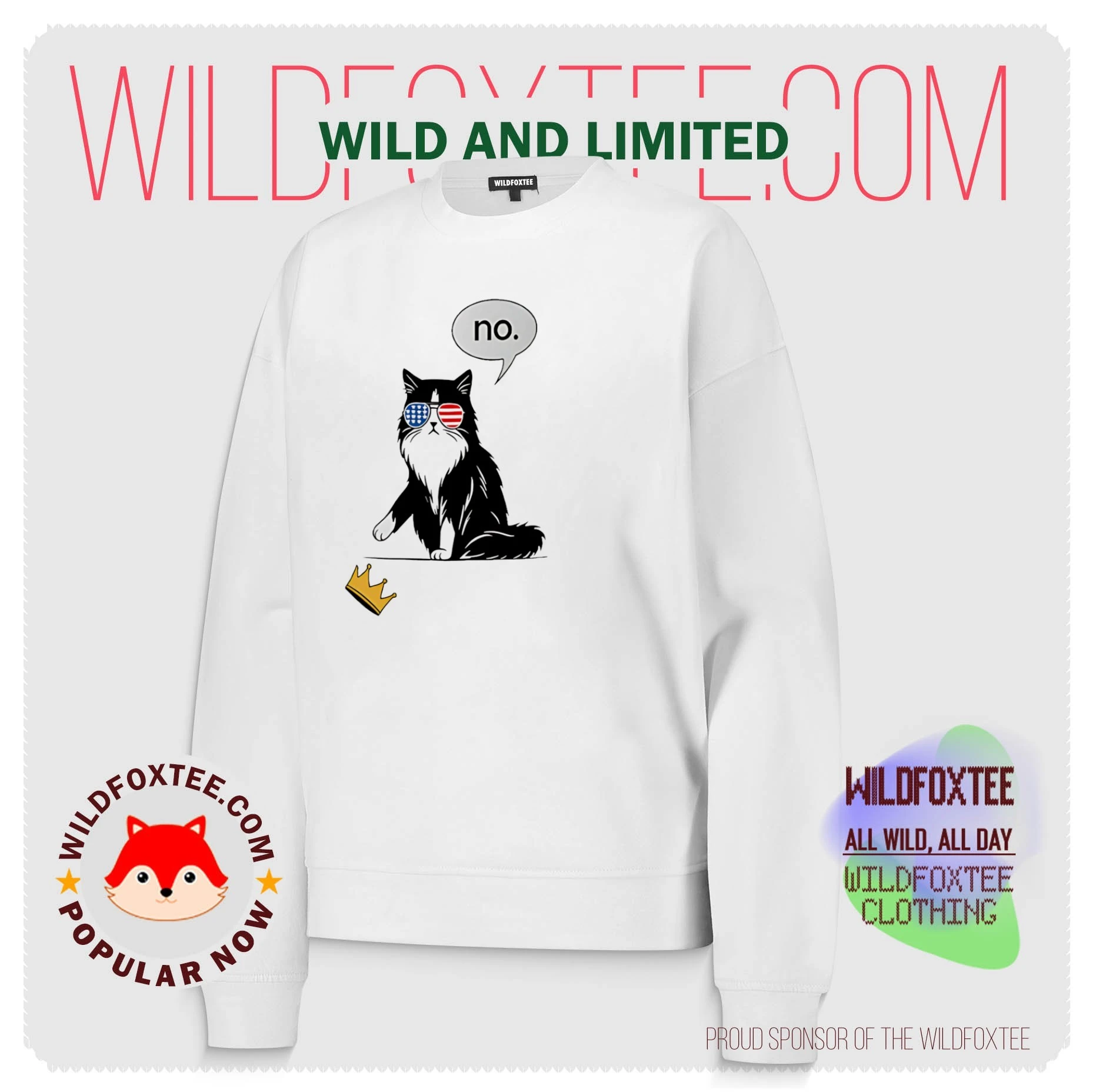 NO KING CAT CREWNECK - IDLES Official Store